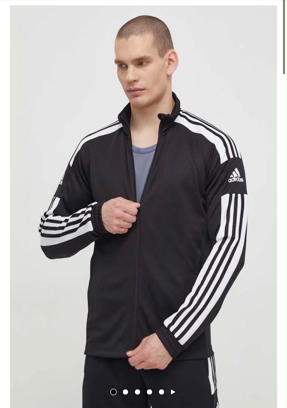 Men’s Black Adidas Style Track Jacket